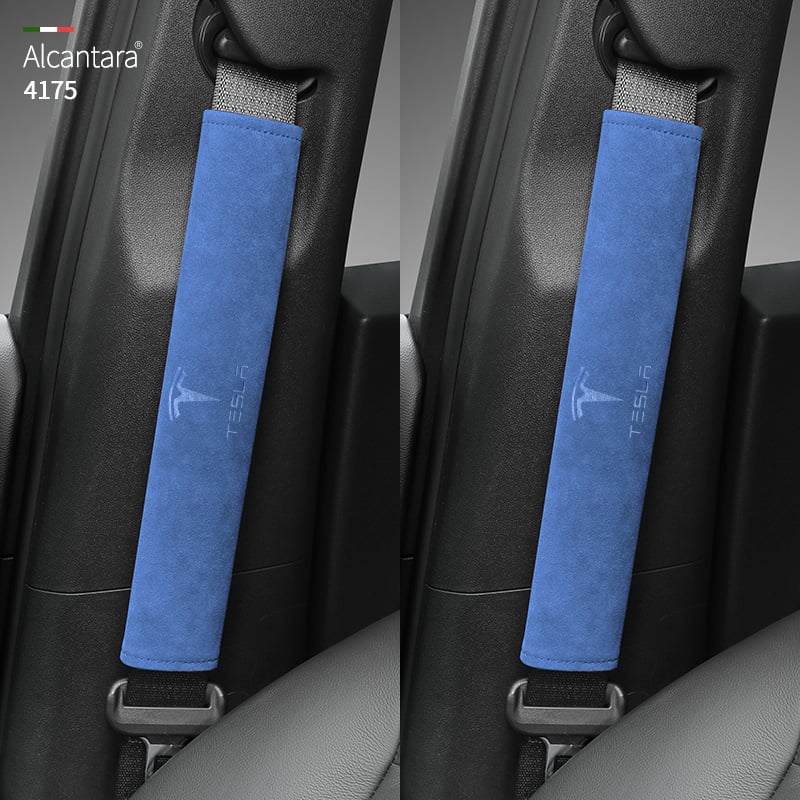 SNBLO Gap Plug pernă pentru curea de siguranță Tesla Model 3/Y/S/X – Alcantara suede, imprimare logo, personalizabil