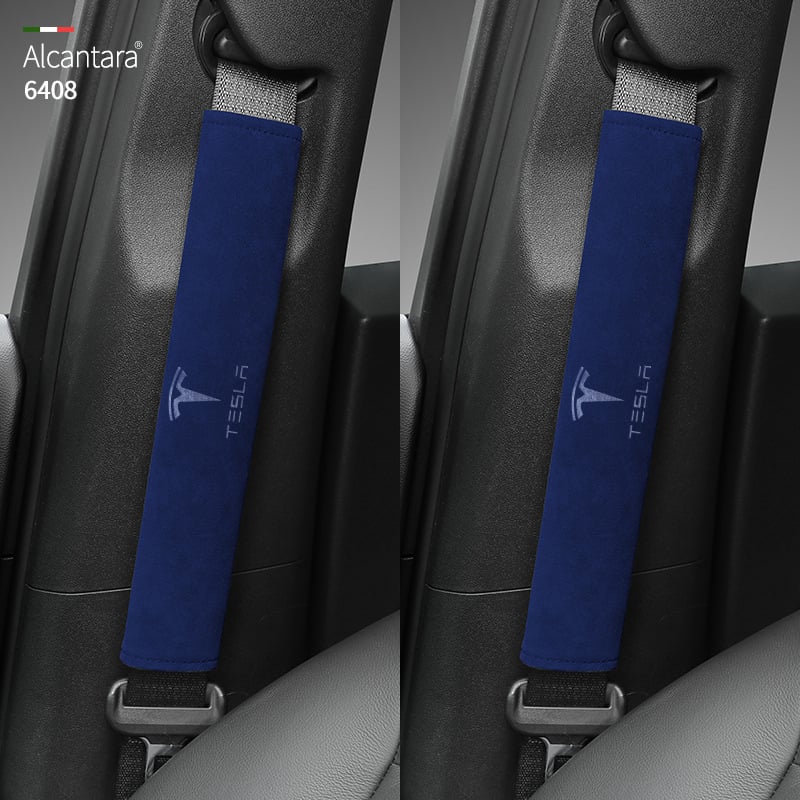SNBLO Gap Plug pernă pentru curea de siguranță Tesla Model 3/Y/S/X – Alcantara suede, imprimare logo, personalizabil