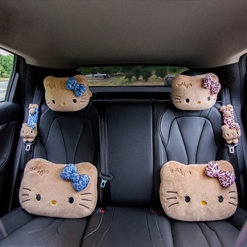 Κουβέρτα από φλίς κοραλλιού σε καρτούν στυλ, 260 g, σετ με μαξιλάρι αυχένα αυτοκινήτου και κάλυμμα ζώνης