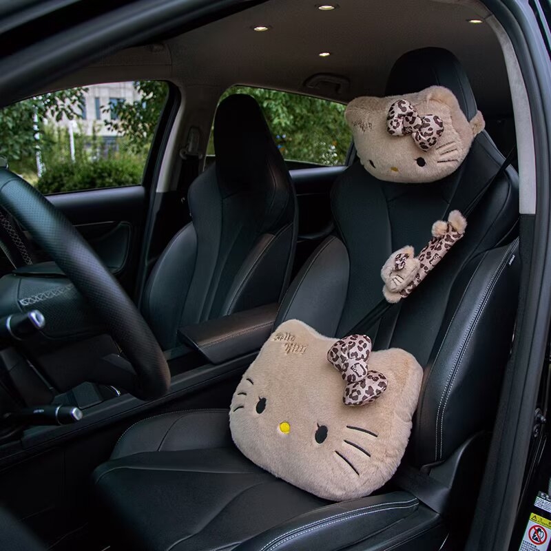 Κουβέρτα από φλίς κοραλλιού σε καρτούν στυλ, 260 g, σετ με μαξιλάρι αυχένα αυτοκινήτου και κάλυμμα ζώνης