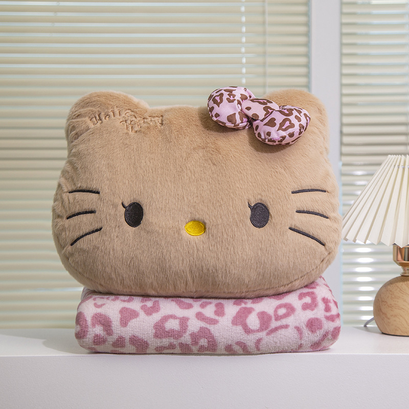 Κουβέρτα από φλίς κοραλλιού σε καρτούν στυλ, 260 g, σετ με μαξιλάρι αυχένα αυτοκινήτου και κάλυμμα ζώνης