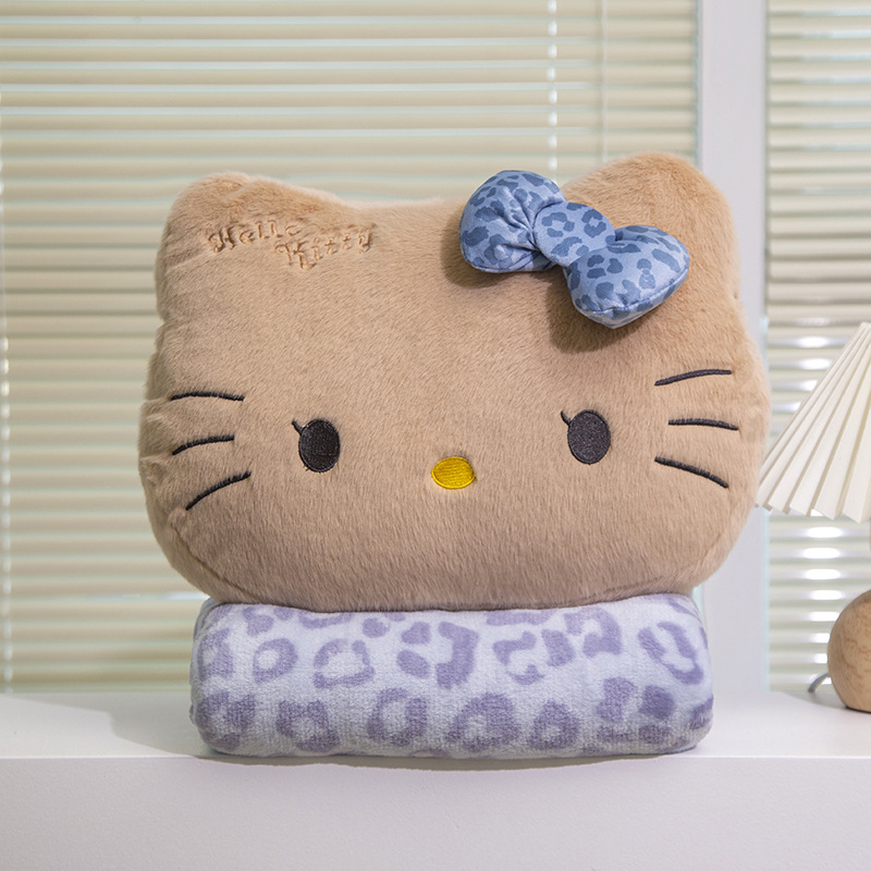 Κουβέρτα από φλίς κοραλλιού σε καρτούν στυλ, 260 g, σετ με μαξιλάρι αυχένα αυτοκινήτου και κάλυμμα ζώνης