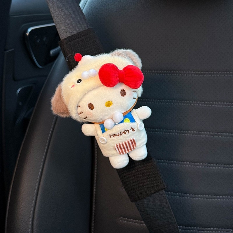Подплата за презрамката на автомобилен колан — Hello Kitty декорация, устойчива на износване, вътрешен автомобилен аксесоар, марка Shuai Hao, модел Ktbhj1