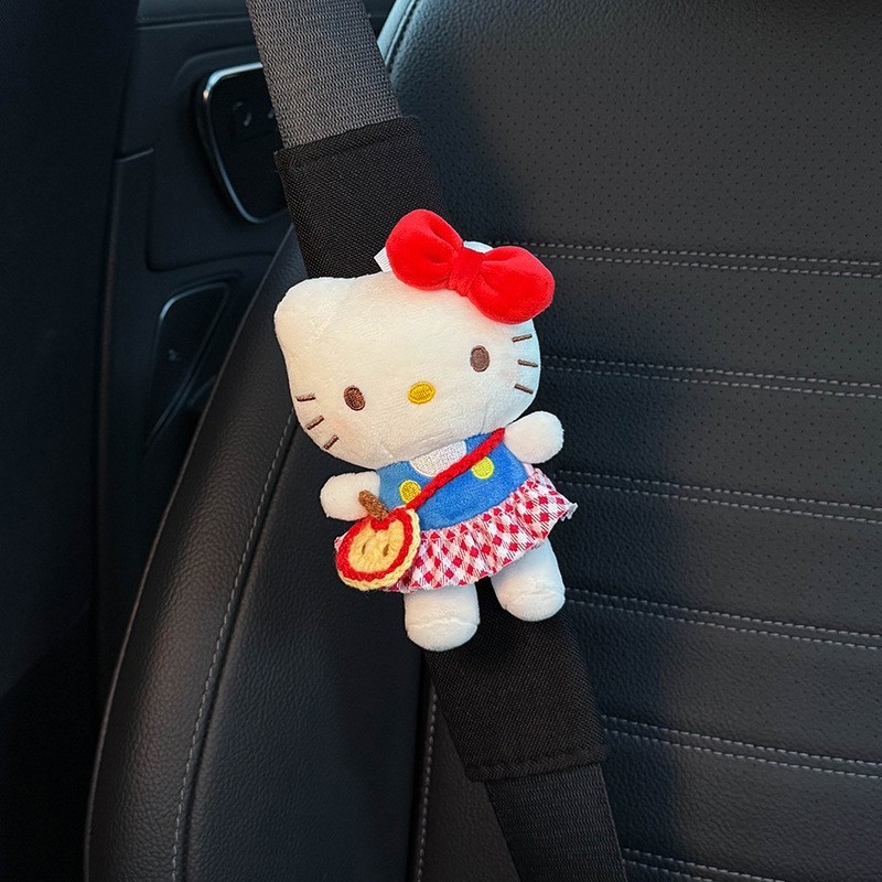 Подплата за презрамката на автомобилен колан — Hello Kitty декорация, устойчива на износване, вътрешен автомобилен аксесоар, марка Shuai Hao, модел Ktbhj1