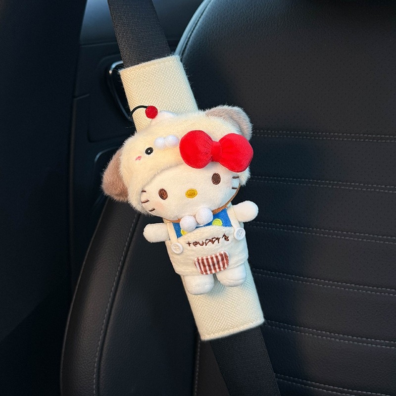 Подплата за презрамката на автомобилен колан — Hello Kitty декорация, устойчива на износване, вътрешен автомобилен аксесоар, марка Shuai Hao, модел Ktbhj1