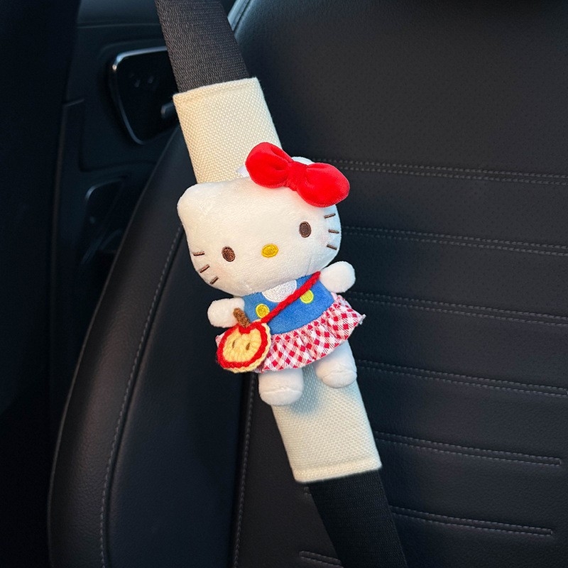 Подплата за презрамката на автомобилен колан — Hello Kitty декорация, устойчива на износване, вътрешен автомобилен аксесоар, марка Shuai Hao, модел Ktbhj1