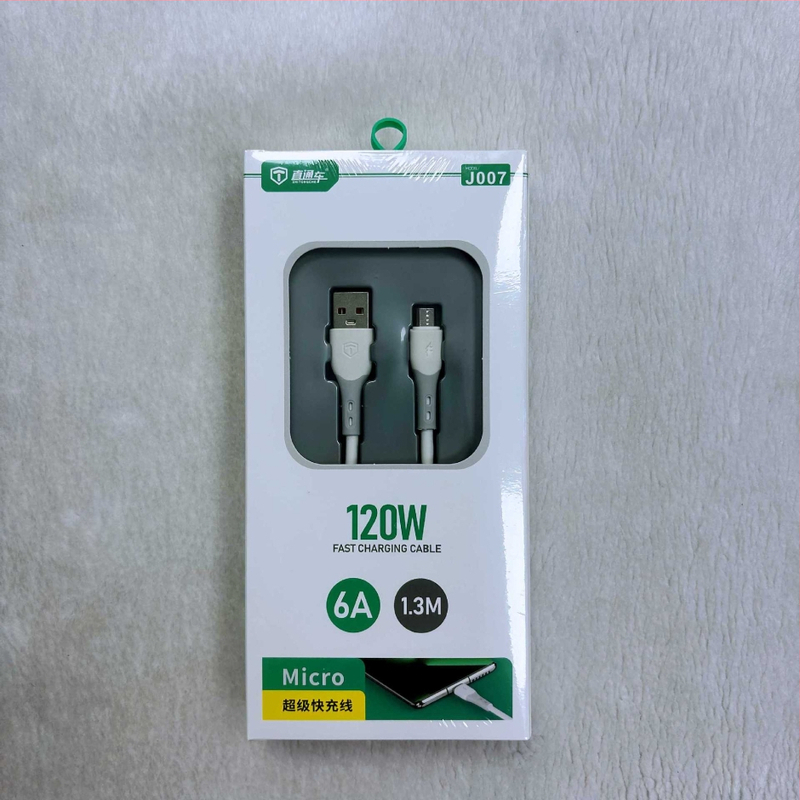 Καλώδιο δεδομένων με γρήγορη φόρτιση 120W – USB-C, Lightning, Micro USB, Through train, καλώδιο TPE