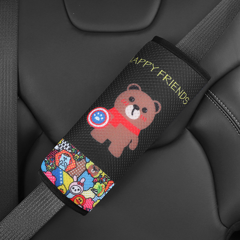 Navlaka za ramenski dio sigurnosnog pojasa automobila – karikaturistički dizajn, poliester, marka Abu and Cotton, težina 0,1 kg