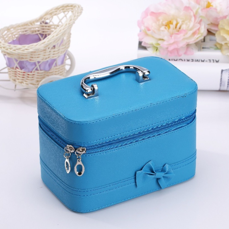 Geantă de cosmetică cu capacitate mare, piele PU, husă multifuncțională de depozitare pentru femei, stil urban minimalist