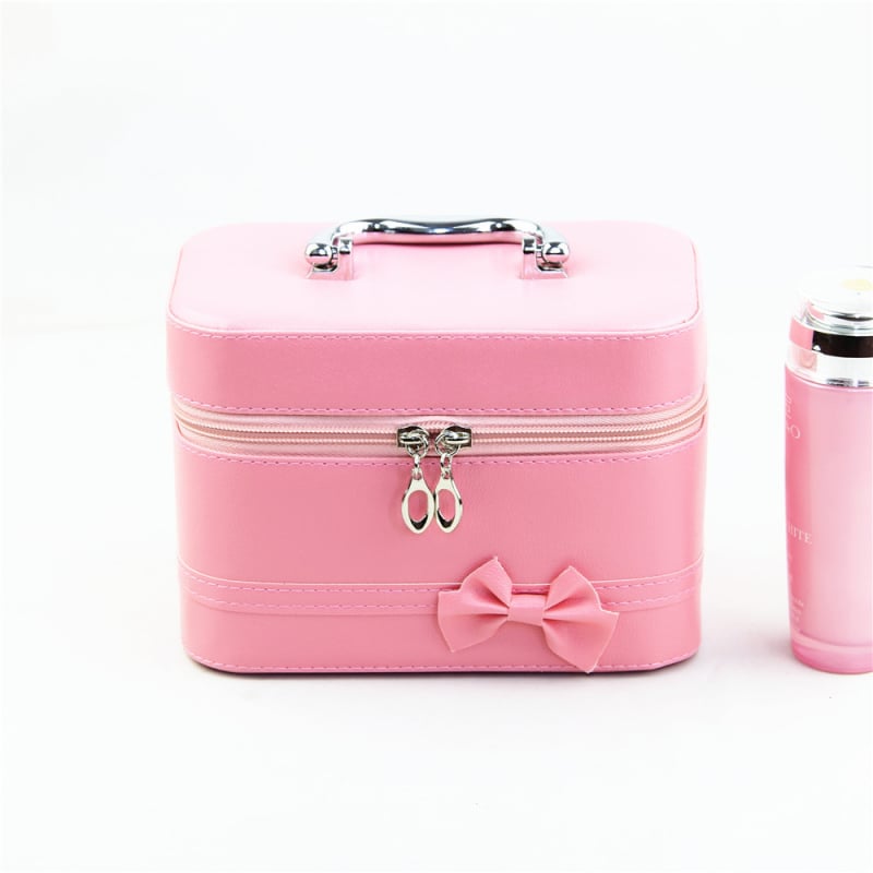 Geantă de cosmetică cu capacitate mare, piele PU, husă multifuncțională de depozitare pentru femei, stil urban minimalist