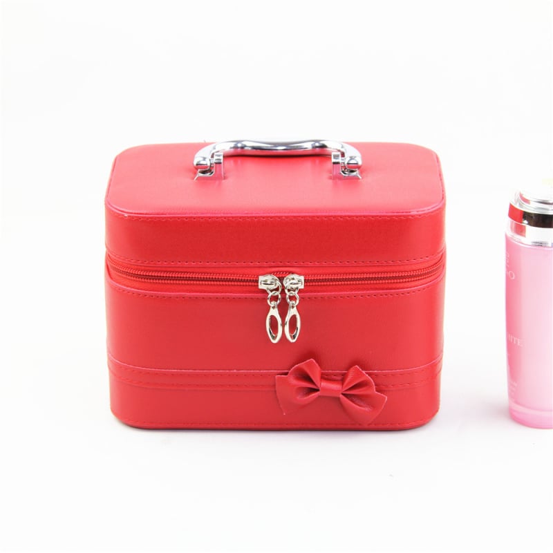 Geantă de cosmetică cu capacitate mare, piele PU, husă multifuncțională de depozitare pentru femei, stil urban minimalist