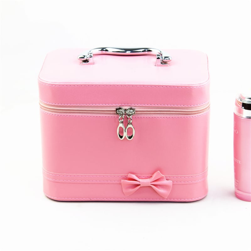 Geantă de cosmetică cu capacitate mare, piele PU, husă multifuncțională de depozitare pentru femei, stil urban minimalist