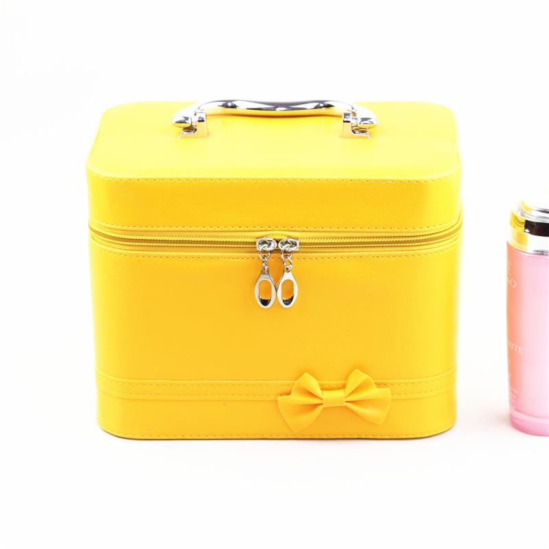 Geantă de cosmetică cu capacitate mare, piele PU, husă multifuncțională de depozitare pentru femei, stil urban minimalist