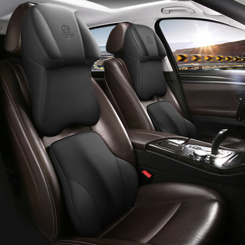 Μαξιλάρι λαιμού αυτοκινήτου με μνήμη αφρού και κάλυμμα από τεχνητό δέρμα | καθολική συμβατότητα με οχήματα, απλό στυλ, χρήση σε όλες τις εποχές