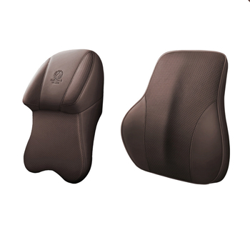 Μαξιλάρι λαιμού αυτοκινήτου με μνήμη αφρού και κάλυμμα από τεχνητό δέρμα | καθολική συμβατότητα με οχήματα, απλό στυλ, χρήση σε όλες τις εποχές