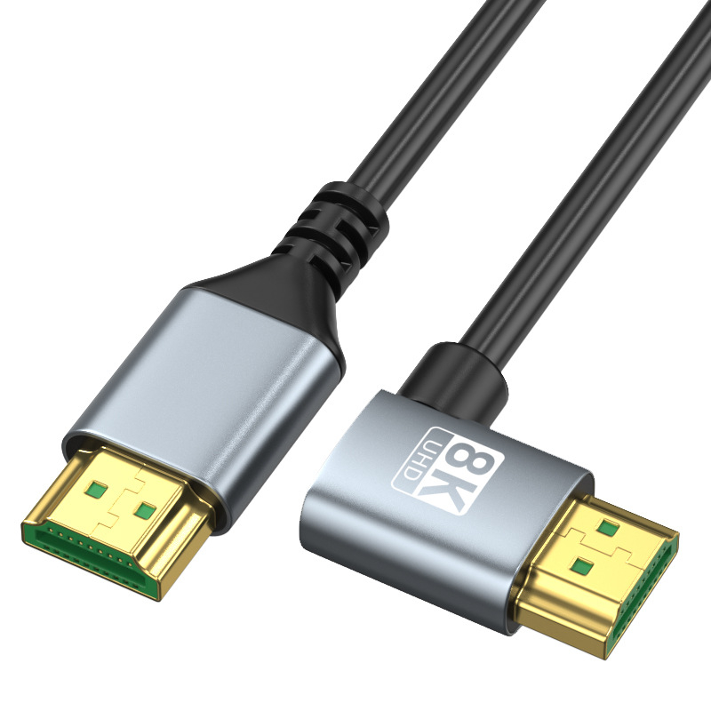 HDMI 2.1 kabel s podrškom za 8K60, duljina 5 m, 90° kut (gore/dolje, lijevo/desno), pozlaćeni kontakti