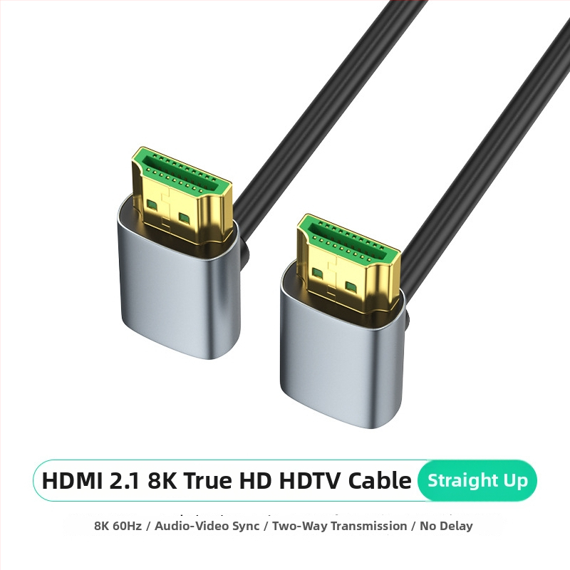 HDMI 2.1 kabel s podrškom za 8K60, duljina 5 m, 90° kut (gore/dolje, lijevo/desno), pozlaćeni kontakti