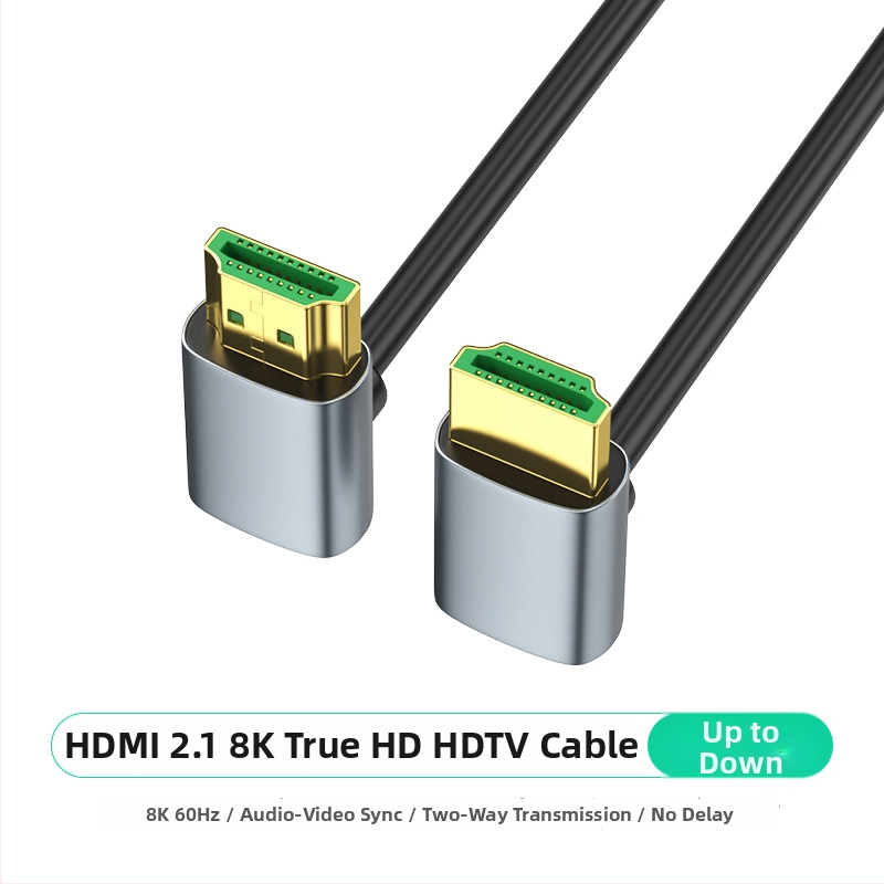 HDMI 2.1 kabel s podrškom za 8K60, duljina 5 m, 90° kut (gore/dolje, lijevo/desno), pozlaćeni kontakti