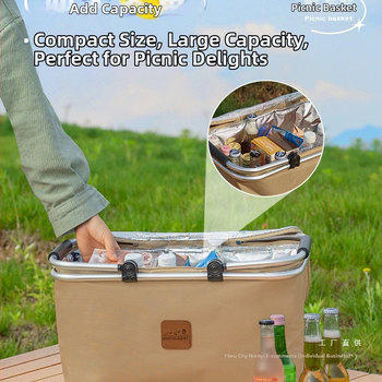 Geantă termoizolată pentru picnic, pentru livrări la pachet și camping - Capacitate mare, Material impermeabil, Utilizare generală