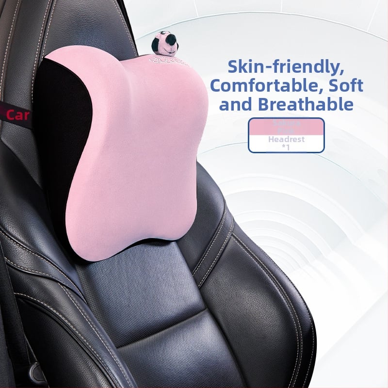 Car House автомобилен облегалник за глава с паметна пяна 45D, външен материал кристална мрежа, дизайн Mud Dog, персонализация налична, подходящ за всички сезони