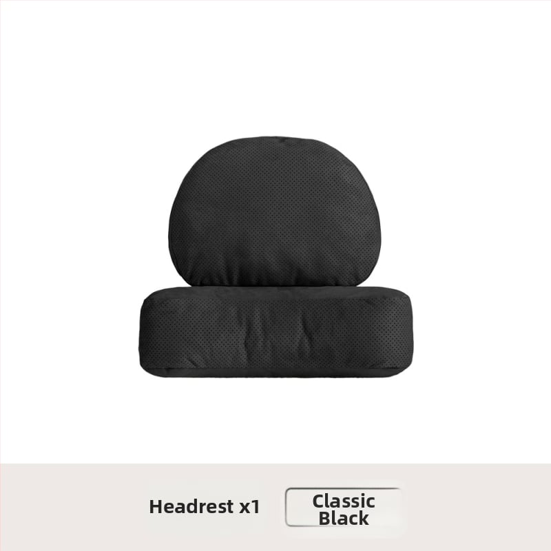 Автомобилен подглавник за шията с лумбална опора – универсален, еленска кожа, биокотон пълнител, за всички сезони, оригинален стил