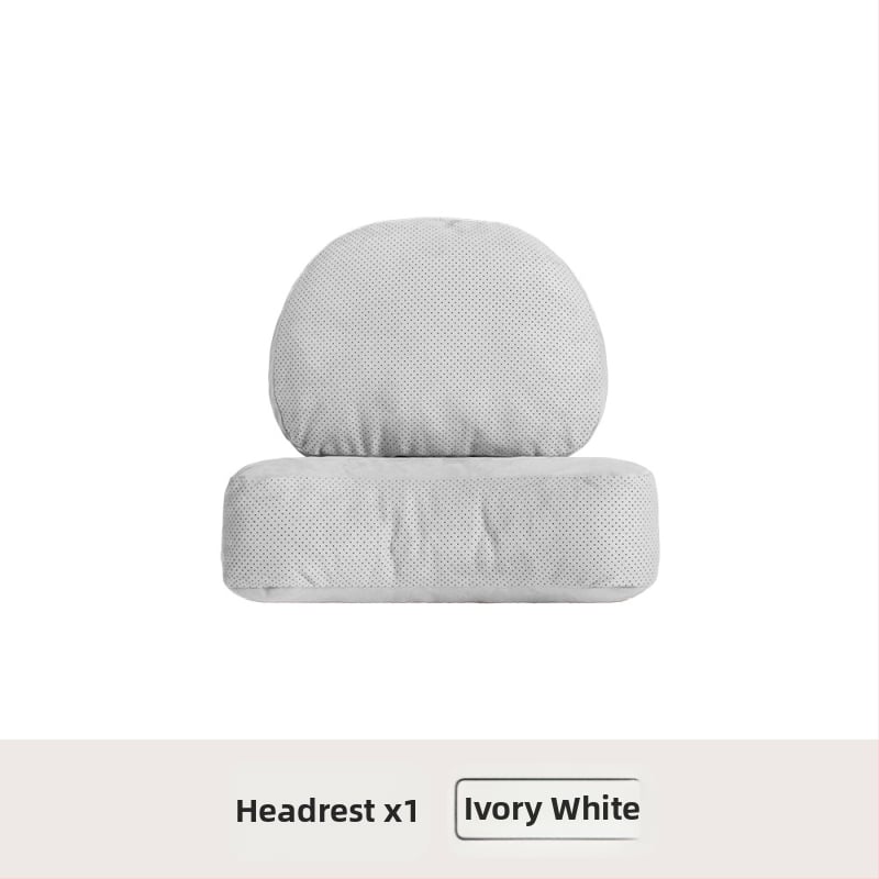 Автомобилен подглавник за шията с лумбална опора – универсален, еленска кожа, биокотон пълнител, за всички сезони, оригинален стил