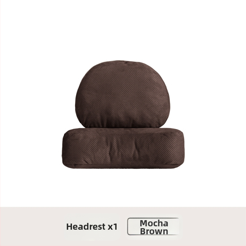 Автомобилен подглавник за шията с лумбална опора – универсален, еленска кожа, биокотон пълнител, за всички сезони, оригинален стил