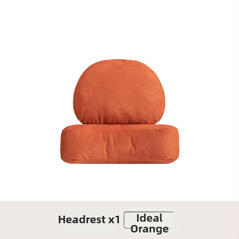 Автомобилен подглавник за шията с лумбална опора – универсален, еленска кожа, биокотон пълнител, за всички сезони, оригинален стил