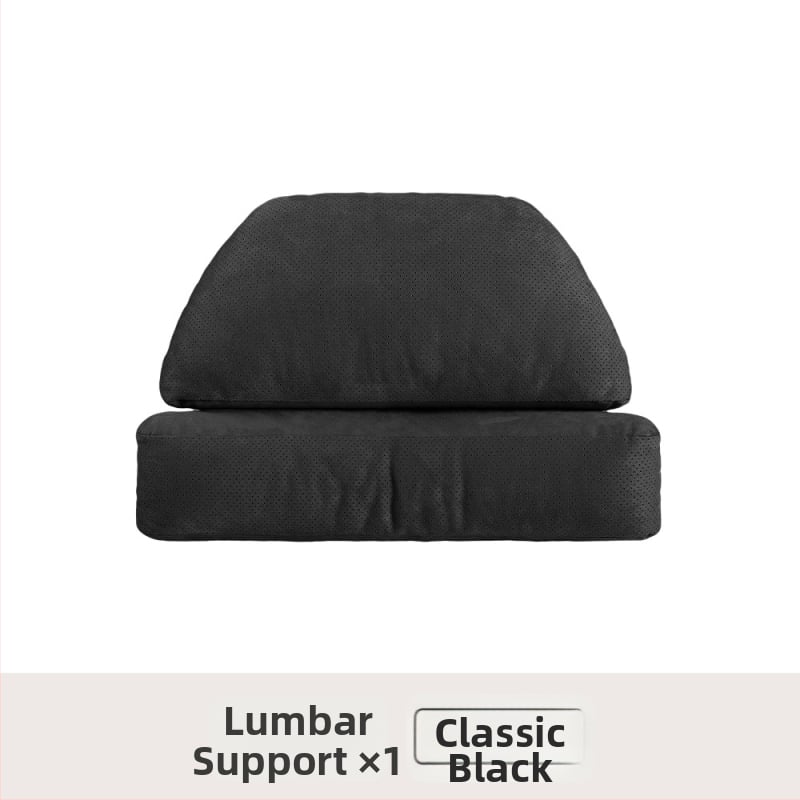 Автомобилен подглавник за шията с лумбална опора – универсален, еленска кожа, биокотон пълнител, за всички сезони, оригинален стил