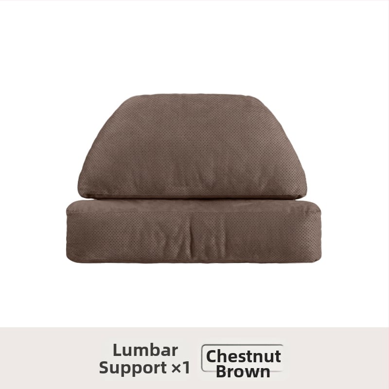 Автомобилен подглавник за шията с лумбална опора – универсален, еленска кожа, биокотон пълнител, за всички сезони, оригинален стил