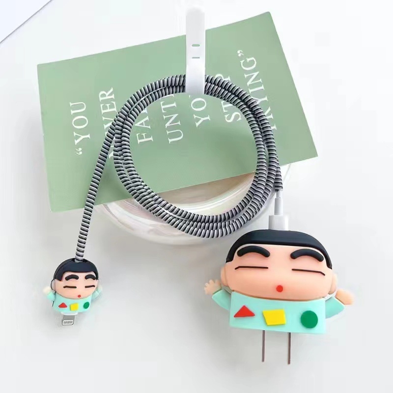 Защитен калъф за Apple 18W/20W бързо зареждане, екологично PVC, карикатурен дизайн