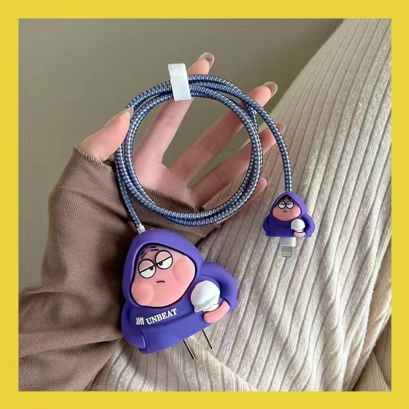 Защитен калъф за Apple 18W/20W бързо зареждане, екологично PVC, карикатурен дизайн