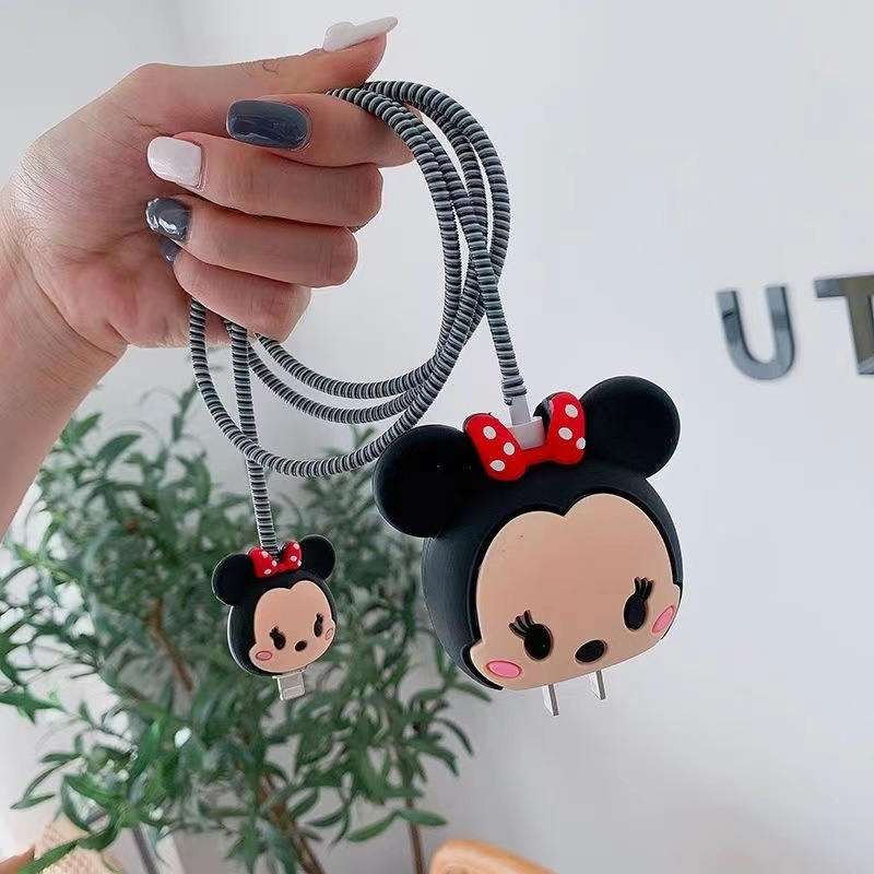 Защитен калъф за Apple 18W/20W бързо зареждане, екологично PVC, карикатурен дизайн