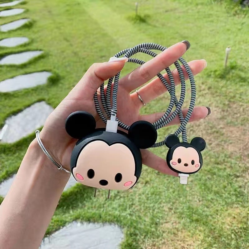 Защитен калъф за Apple 18W/20W бързо зареждане, екологично PVC, карикатурен дизайн