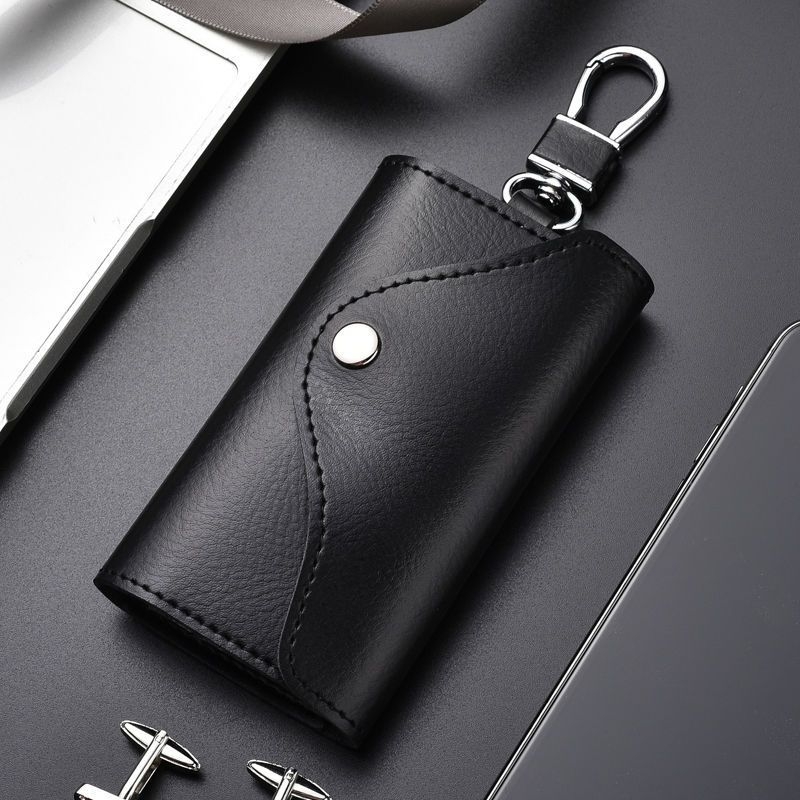 Etui pentru chei pentru bărbați, material PU, căptușeală din piele de vită, depozitare acasă