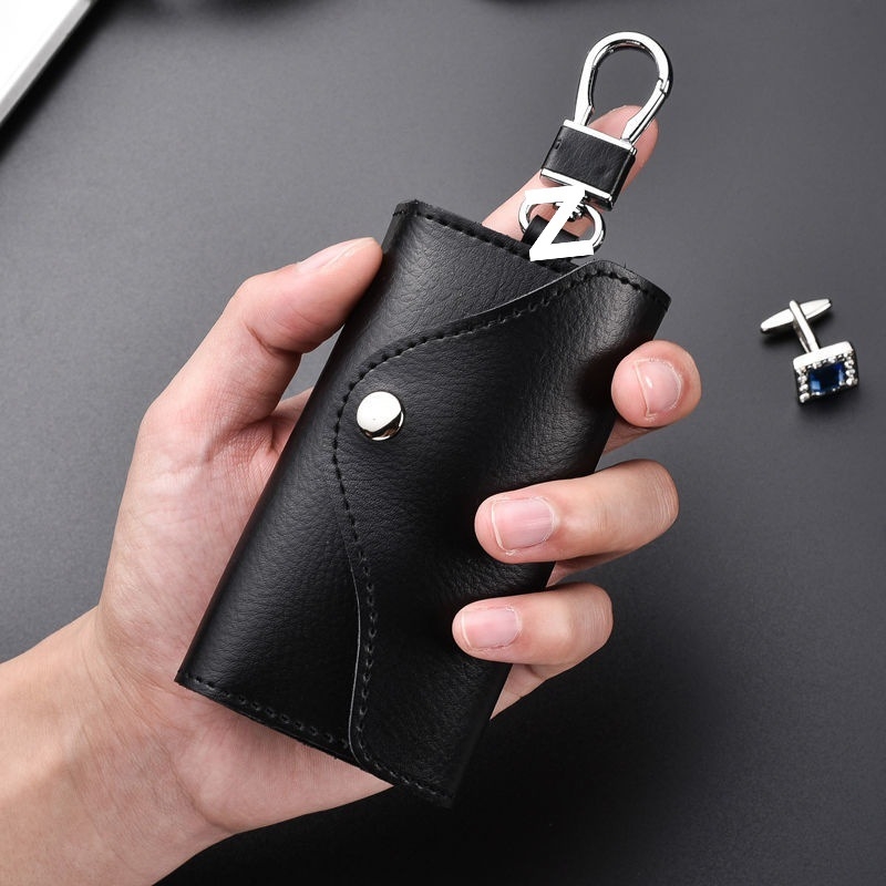 Etui pentru chei pentru bărbați, material PU, căptușeală din piele de vită, depozitare acasă