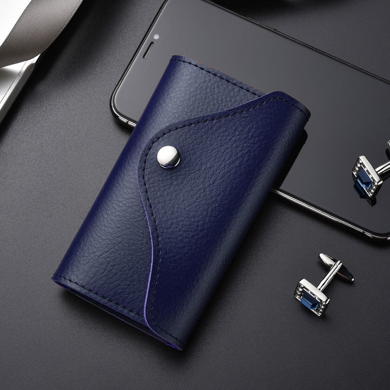 Etui pentru chei pentru bărbați, material PU, căptușeală din piele de vită, depozitare acasă