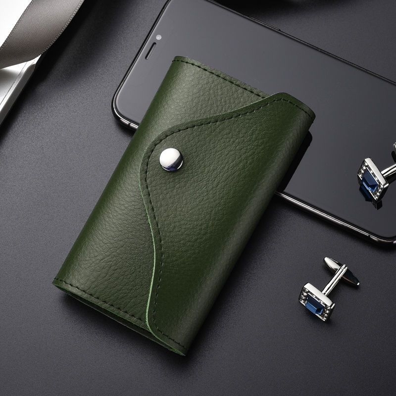 Etui pentru chei pentru bărbați, material PU, căptușeală din piele de vită, depozitare acasă
