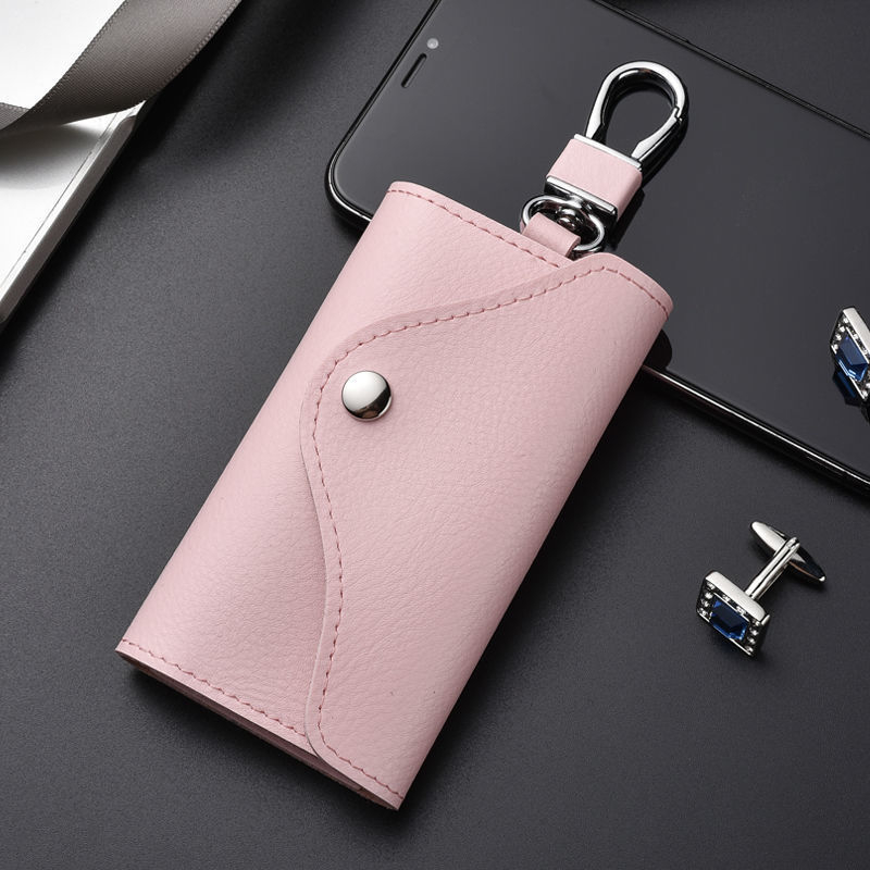 Etui pentru chei pentru bărbați, material PU, căptușeală din piele de vită, depozitare acasă