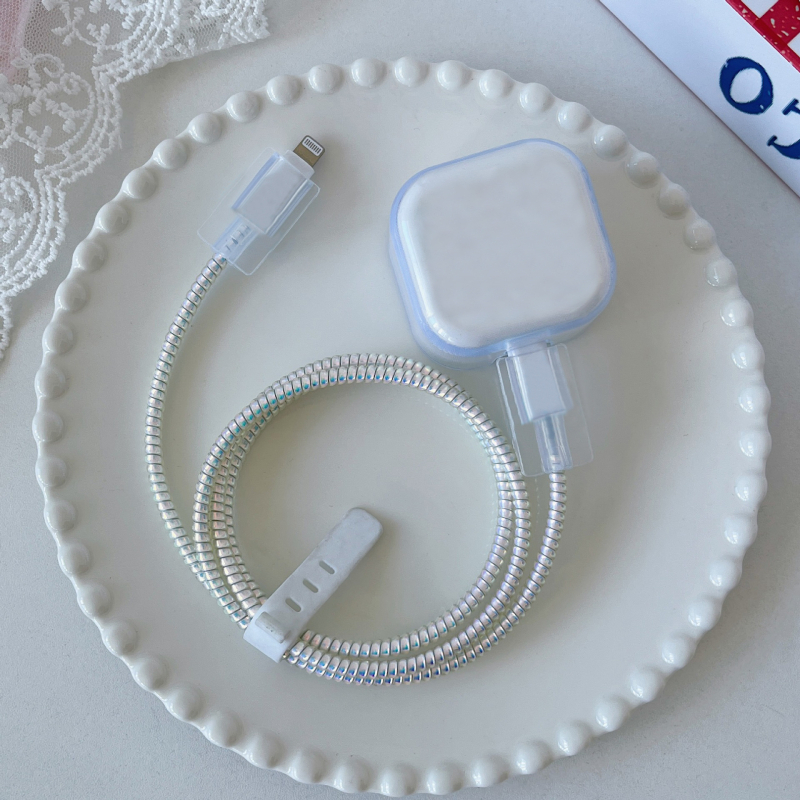 Apple 20W UK защитен капак за бързо зареждане — TPU материал, дизайн с сърце, съвместим с Apple