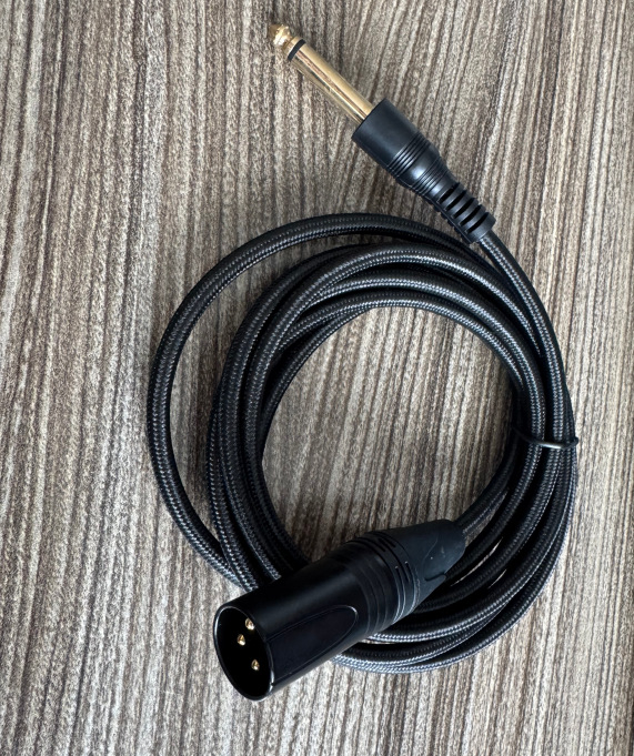 6,35 mm-es mikrofonkábel XLR-hez, kettős vezető, XLR női csatlakozó, nikkelített, ROHS