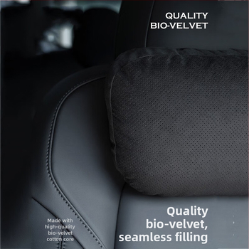 Автомобилен възглавник за глава с Dupont био-флийс пълнеж, велурено покритие, геометричен модел, лумбална опора, за всички сезони, прост стил