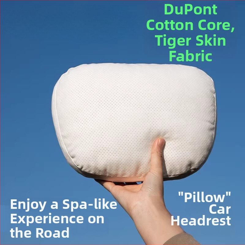 Автомобилен възглавник за глава с Dupont био-флийс пълнеж, велурено покритие, геометричен модел, лумбална опора, за всички сезони, прост стил