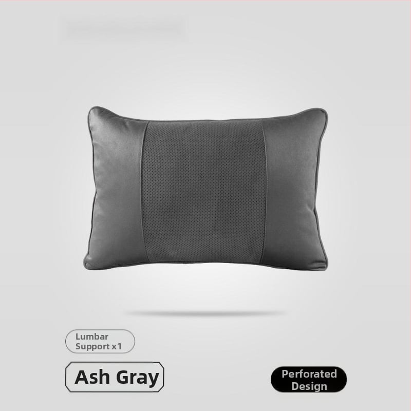 Автомобилен възглавник за глава с Dupont био-флийс пълнеж, велурено покритие, геометричен модел, лумбална опора, за всички сезони, прост стил