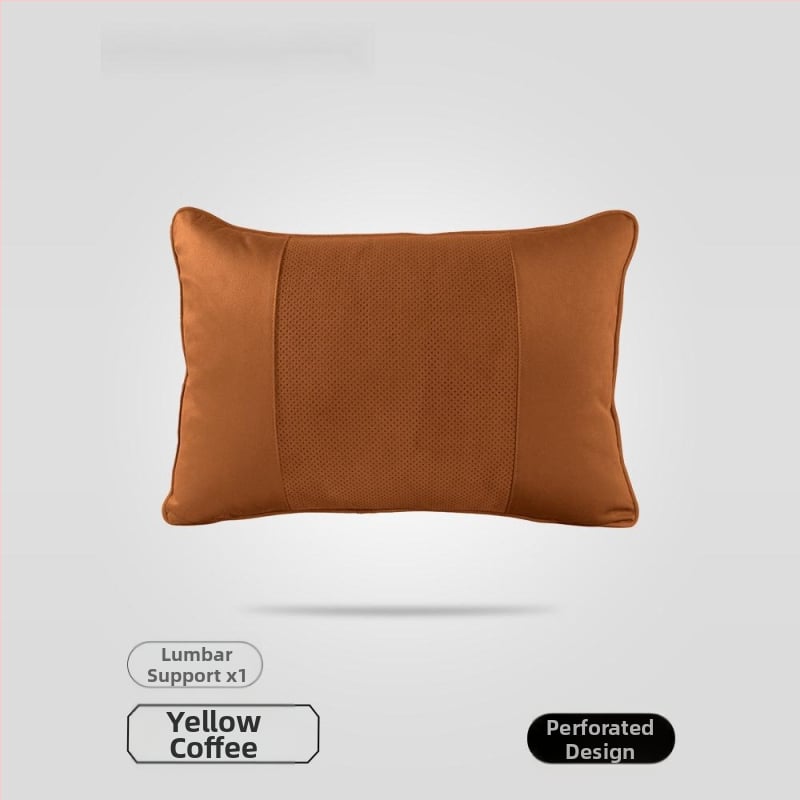 Автомобилен възглавник за глава с Dupont био-флийс пълнеж, велурено покритие, геометричен модел, лумбална опора, за всички сезони, прост стил