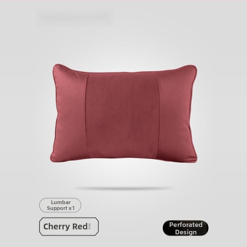 Автомобилен възглавник за глава с Dupont био-флийс пълнеж, велурено покритие, геометричен модел, лумбална опора, за всички сезони, прост стил