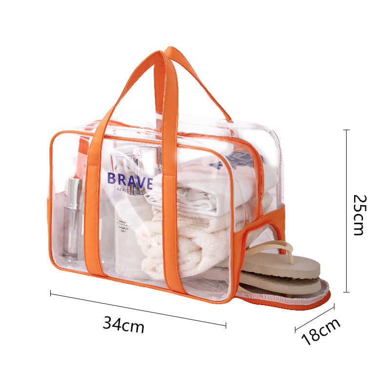 Beilian Crystal Series kubična PVC torba za plažu – višestruka torba za kozmetiku i putovanja