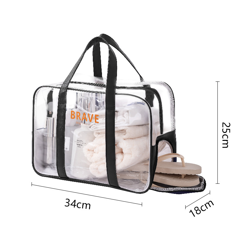 Beilian Crystal Series kubična PVC torba za plažu – višestruka torba za kozmetiku i putovanja