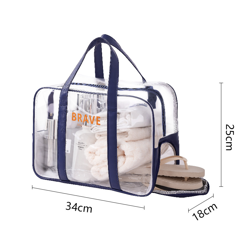 Beilian Crystal Series kubična PVC torba za plažu – višestruka torba za kozmetiku i putovanja