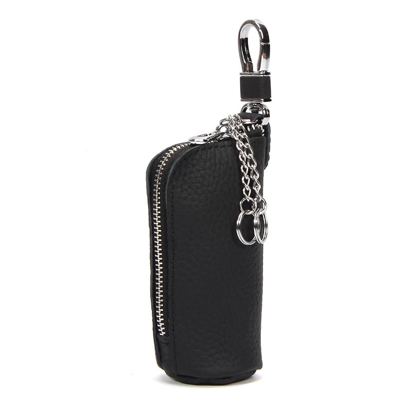 Torba za ključeve automobila od kože prvog sloja, prava koža, unisex, zatvarač